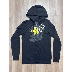 Y2K Fox Racing Rockstar Energy Drink Zip Up Women Hoodie Size‎ L